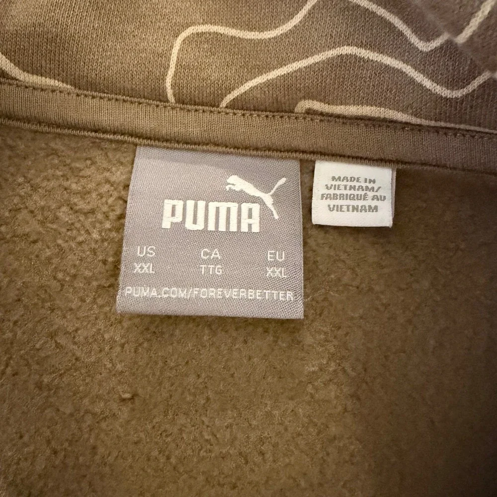 PUMA XXL Navigate AOP Half Zip Sweatshirt Topographic Map Camo Pullover 679157